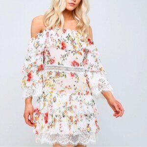 Alice and Olivia Floral Dress with Lace